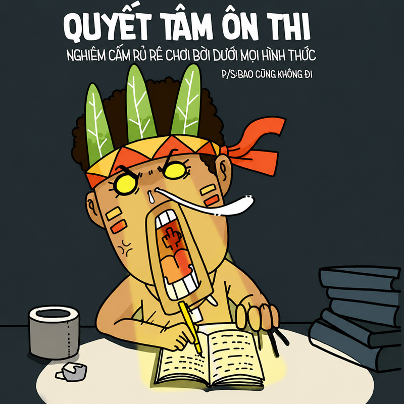 Ảnh động lực học tập quyết tâm ôn thi