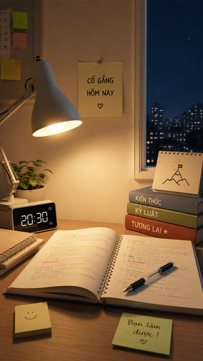Ảnh động lực học tập, ôn thi