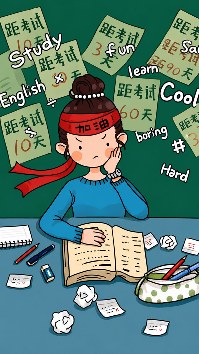 Ảnh động lực học tập dễ thương