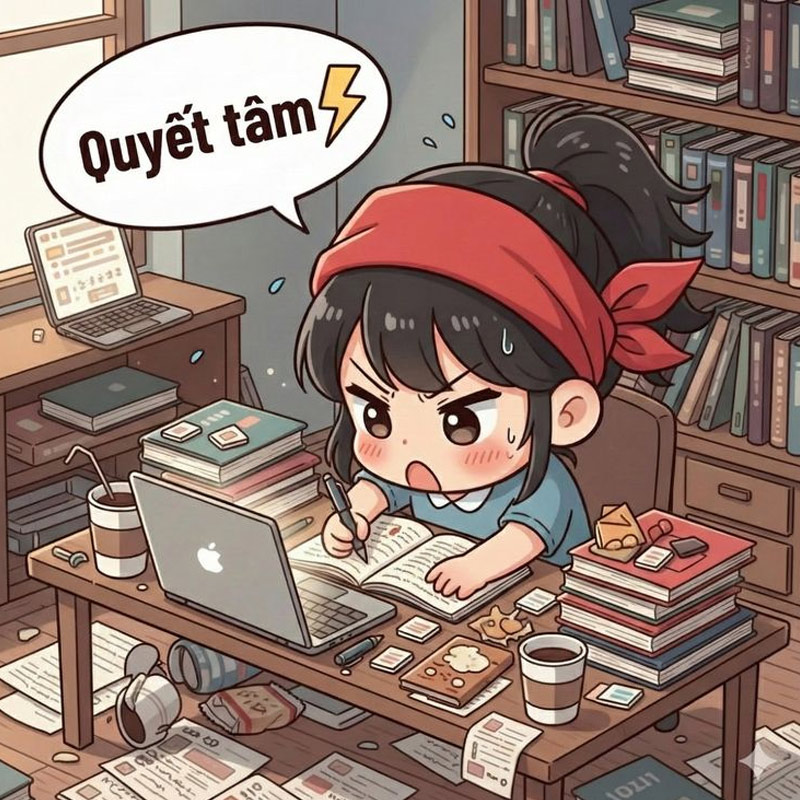 Ảnh động lực học tập quyết tâm cho học sinh