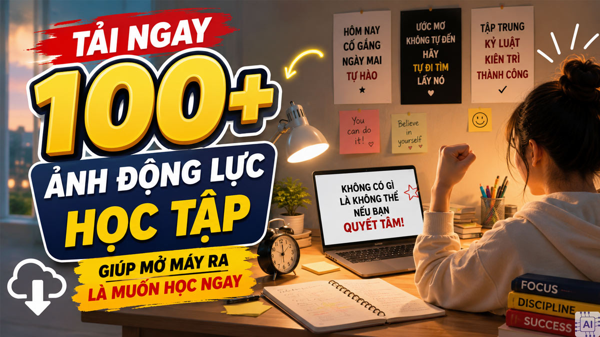 Tải ngay 100+ ảnh động lực học tập giúp mở máy ra là muốn học ngay