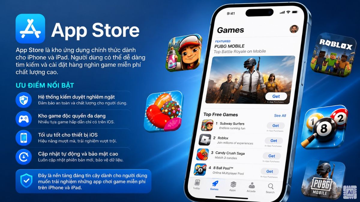 App chơi game miễn phí - App Store