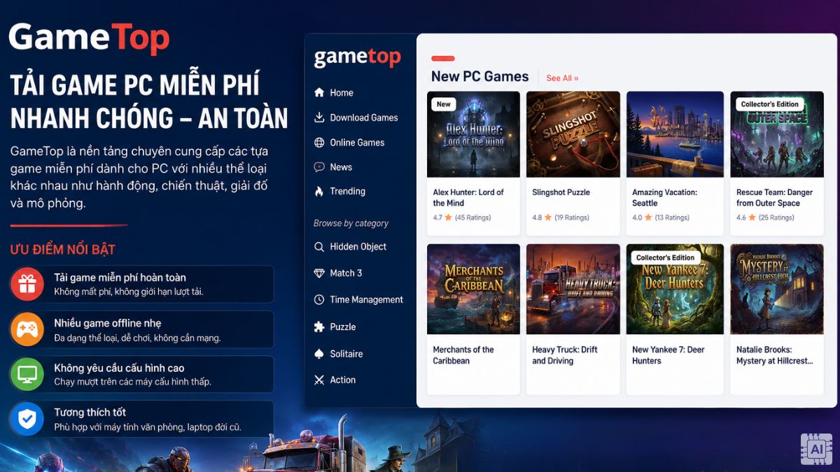 App chơi game miễn phí - GameTop