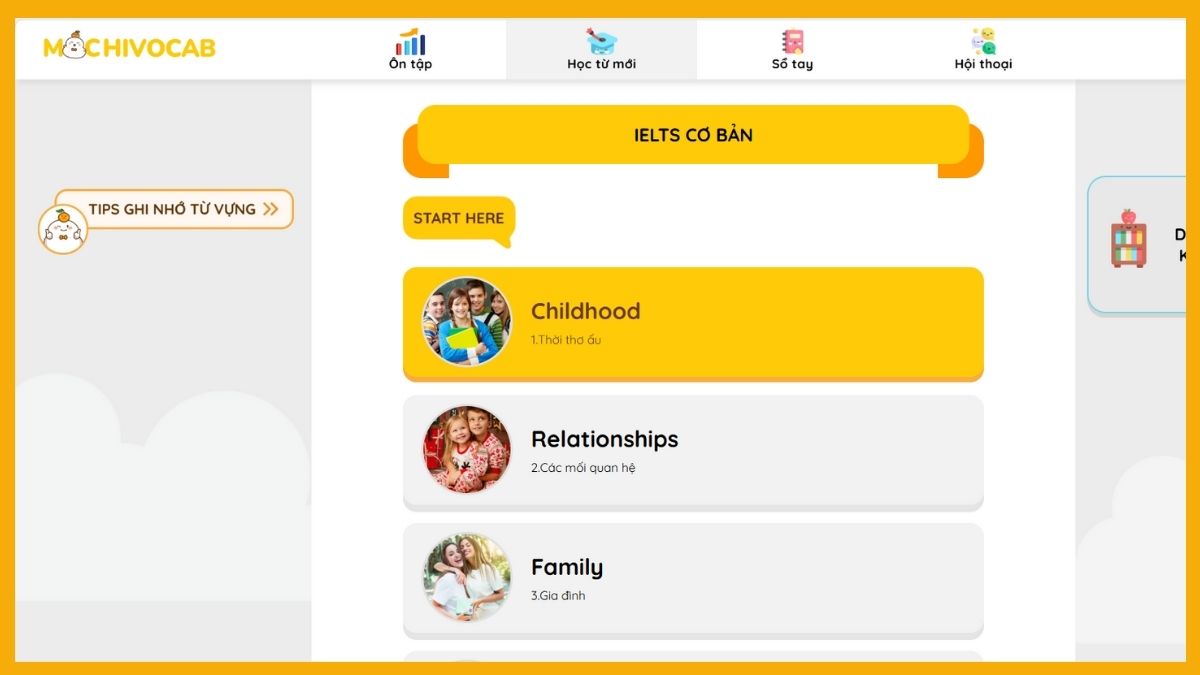 App học từ vựng tiếng Anh MochiMochi