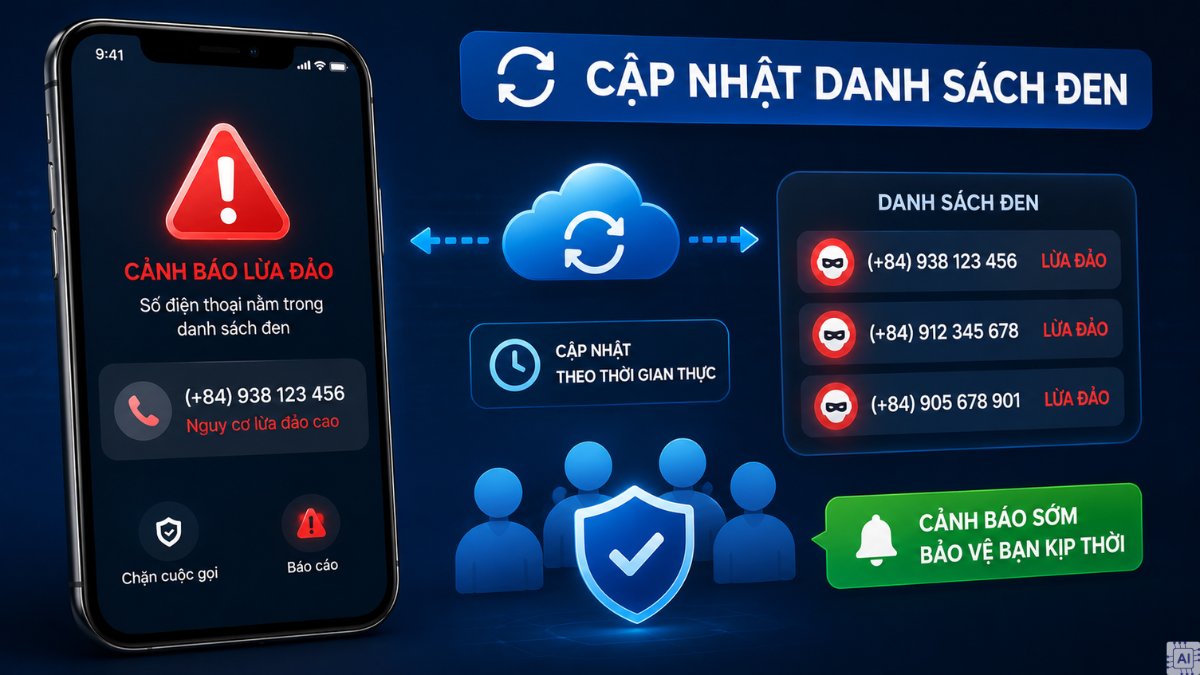 Lựa chọn app kiểm tra số điện thoại lừa đảo - Tính năng cập nhật danh sách đen