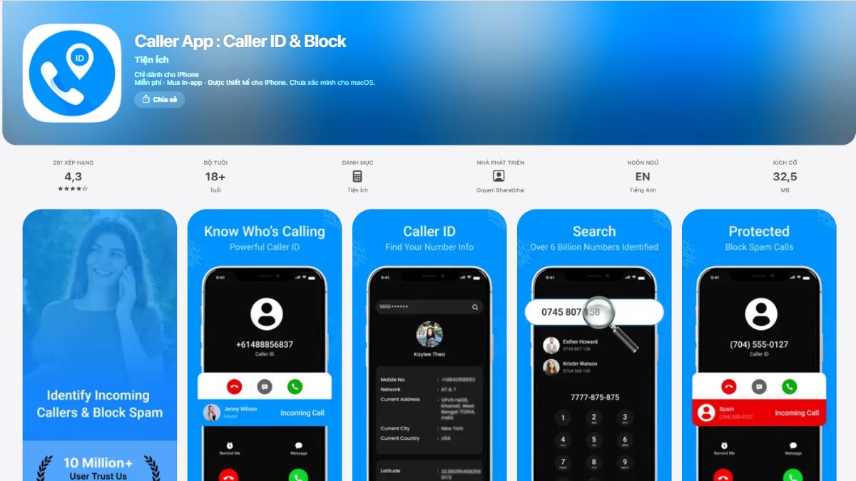 App kiểm tra số điện thoại lừa đảo - Caller ID & Call Blocker