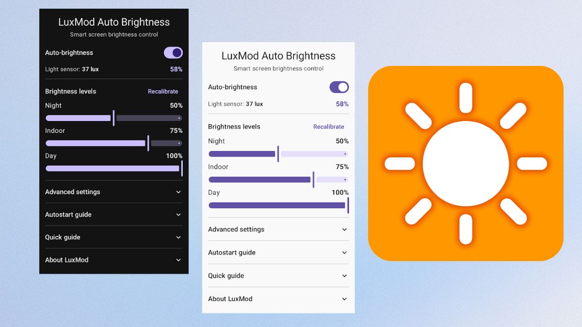 App tăng độ sáng màn hình điện thoại - LuxMod Auto Brightness