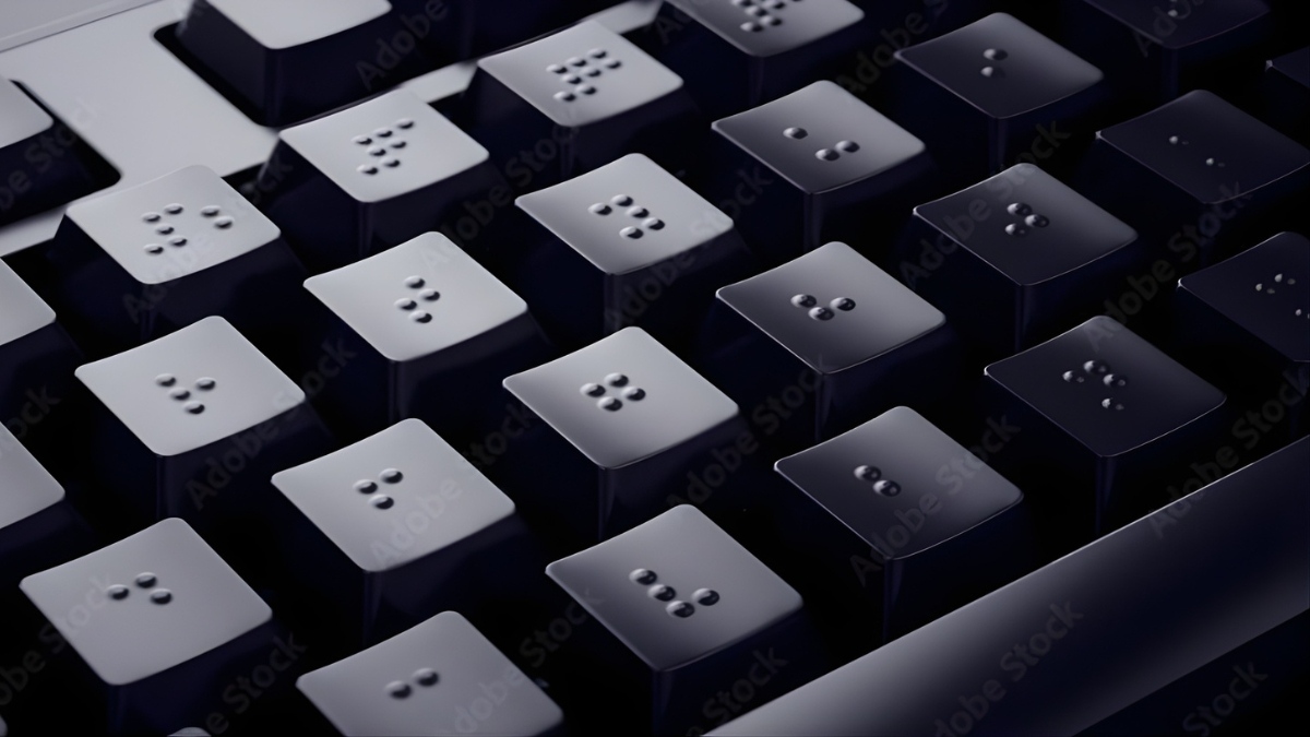 Bàn phím cho người khiếm thị - Bàn phím có ký tự chữ nổi Braille