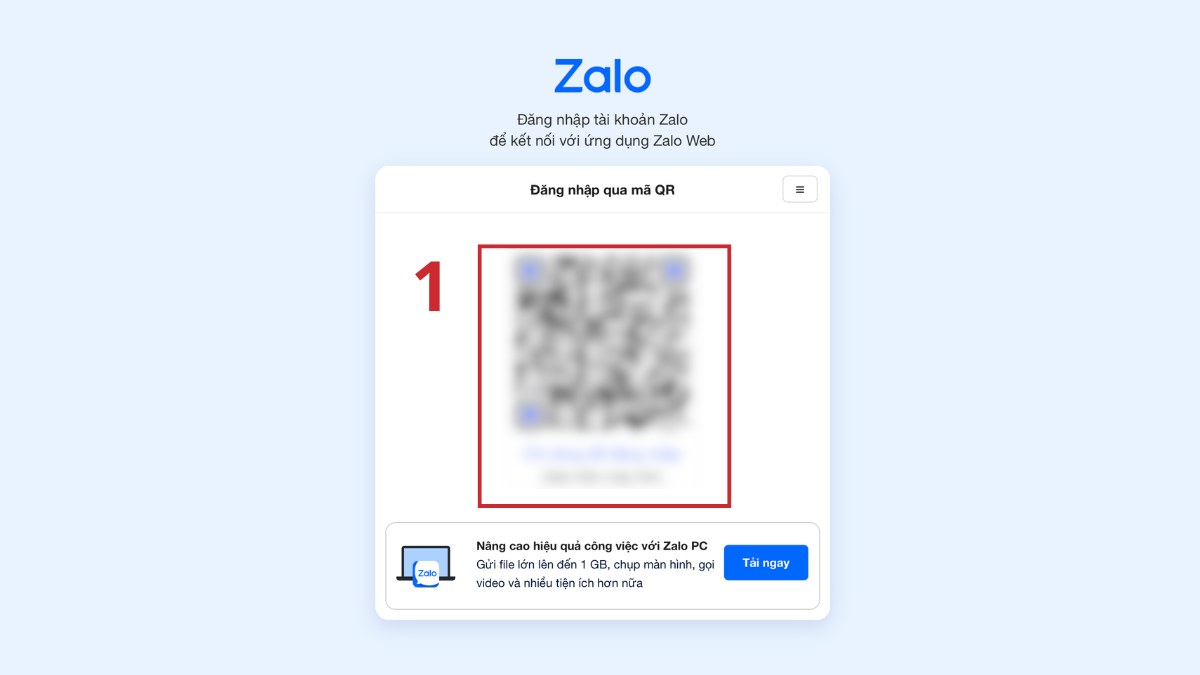 Cách bỏ ghim tin nhắn Zalo trên web bước 1