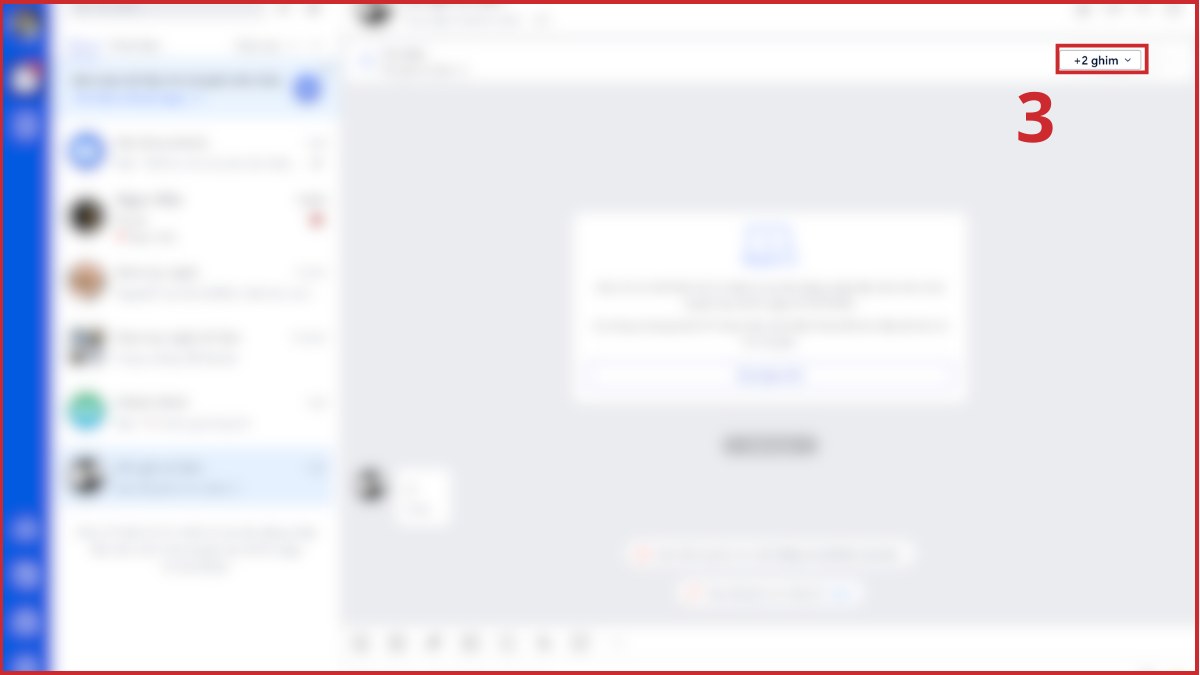 Cách bỏ ghim tin nhắn Zalo trên web bước 3