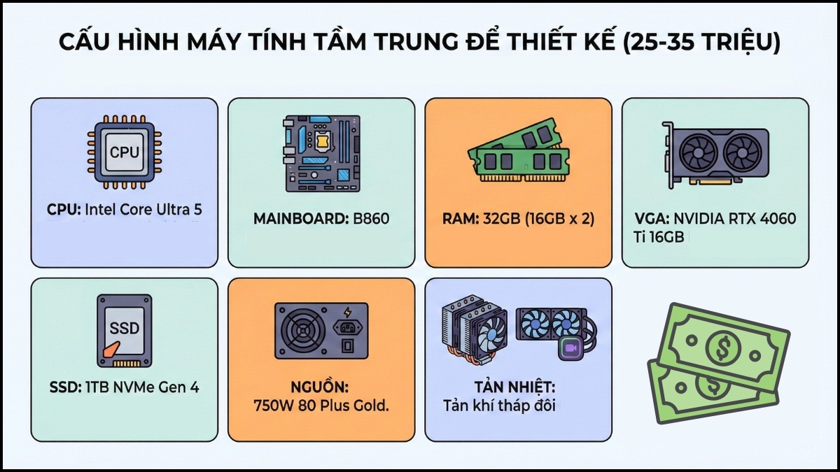 Build PC cho dân kiến trúc giá tầm trung