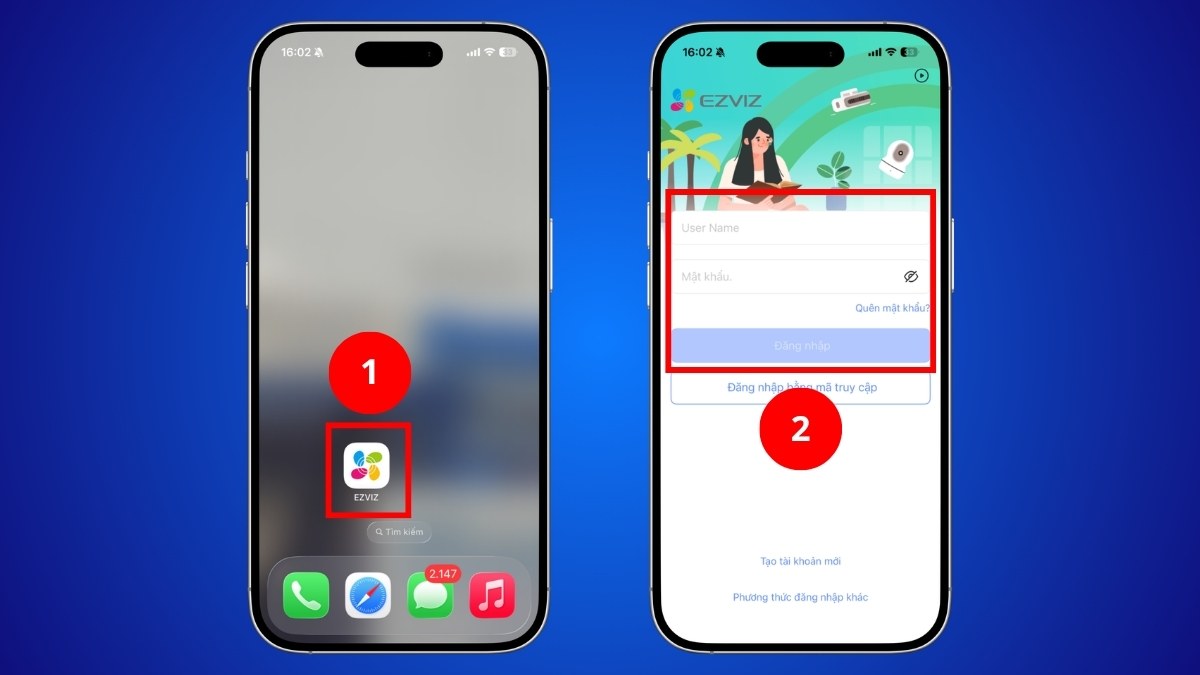 Cách bật đèn camera Ezviz ban đêm và cách chỉnh độ sáng bước 1