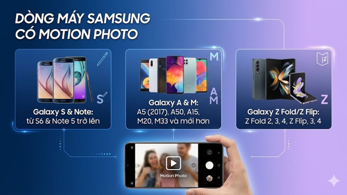 Cách bật Live Photo trên Samsung (Motion Photo) có trên những máy nào?