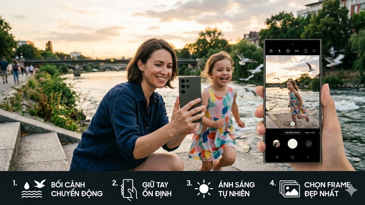 Cách bật Live Photo trên Samsung (Motion Photo) và cách chụp ảnh đẹp