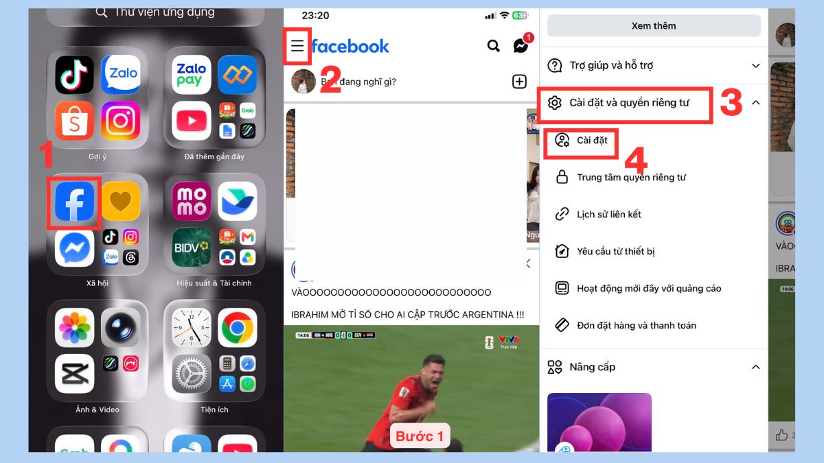 Cách bật theo dõi trên Facebook - Sửa lỗi không bật được nút bước 1
