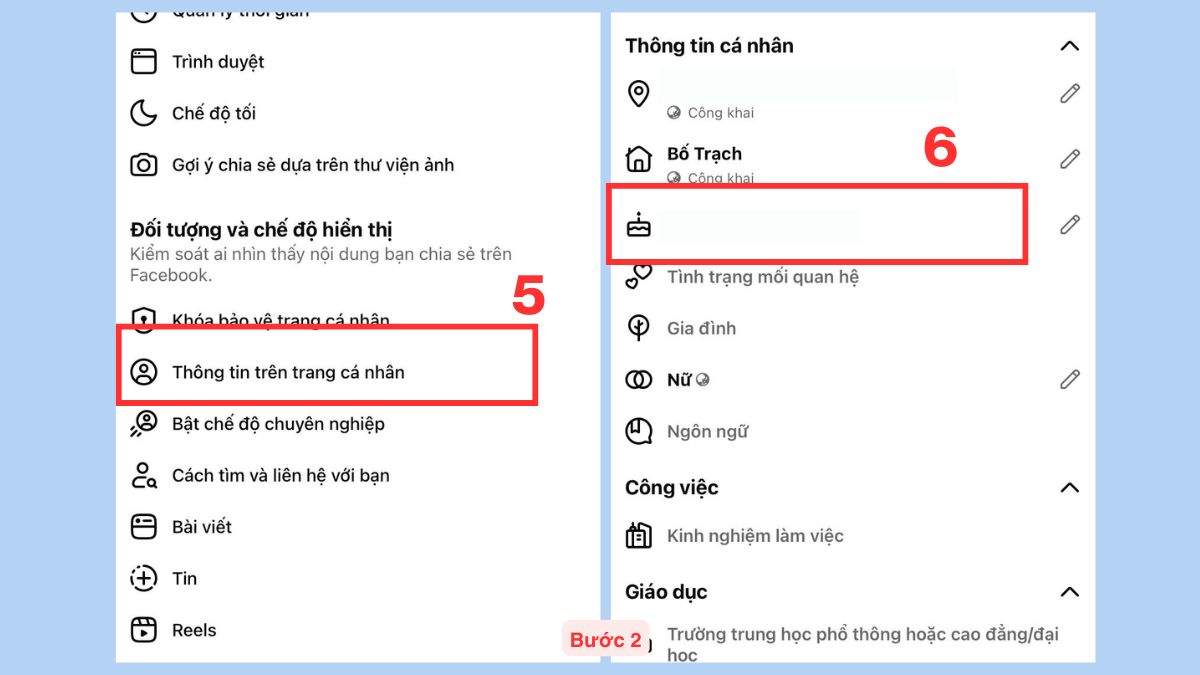 Cách bật theo dõi trên Facebook - Sửa lỗi không bật được nút bước 2