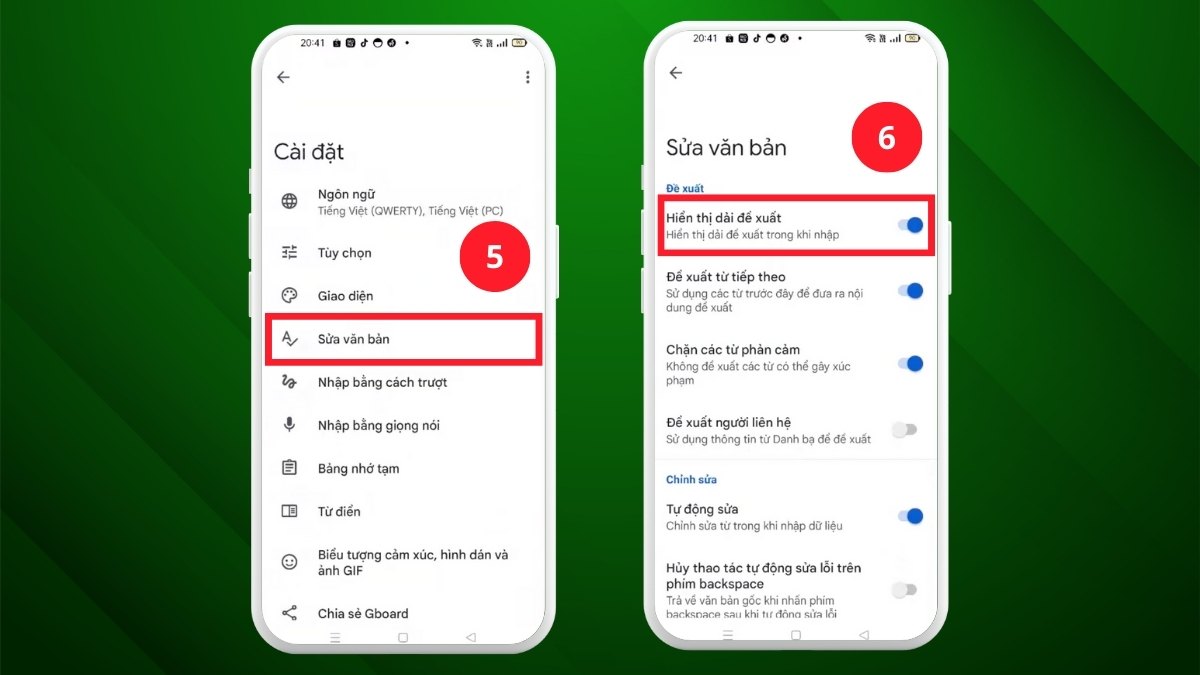 Bật tiên đoán trên OPPO bước 3