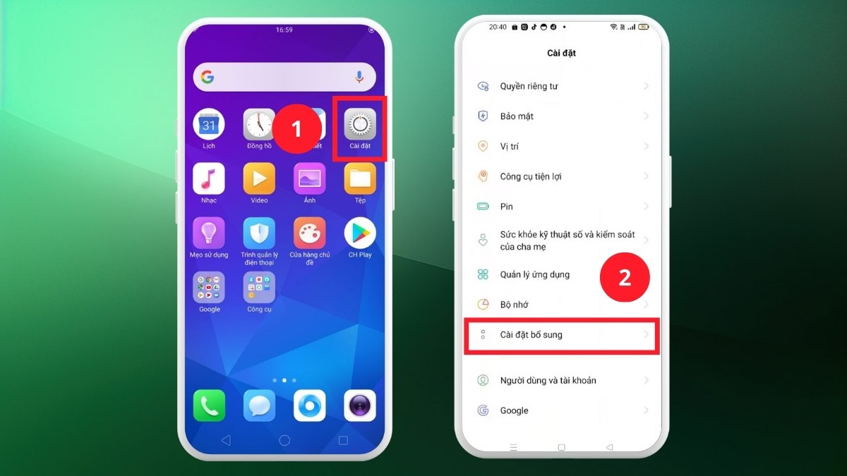 Tắt tiên đoán trên OPPO bước 1