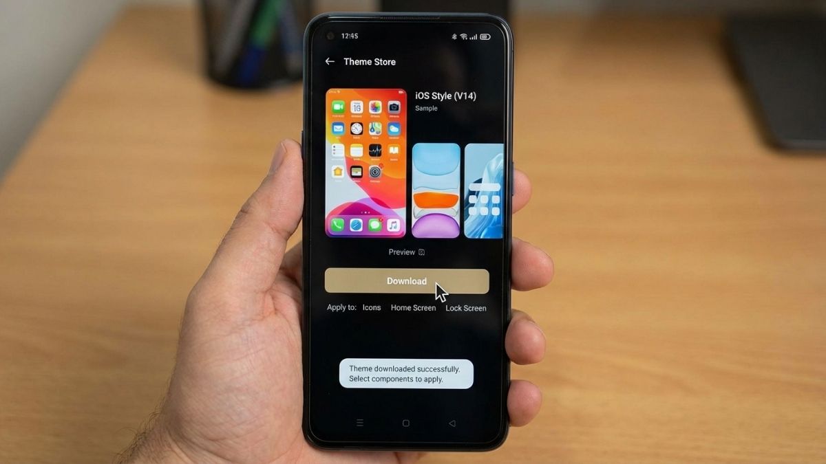 Cách biến OPPO thành iPhone - Sử dụng Theme Store bước 3