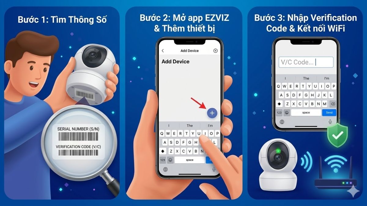 Cách cài Camera EZVIZ khi bị mất mã QR
