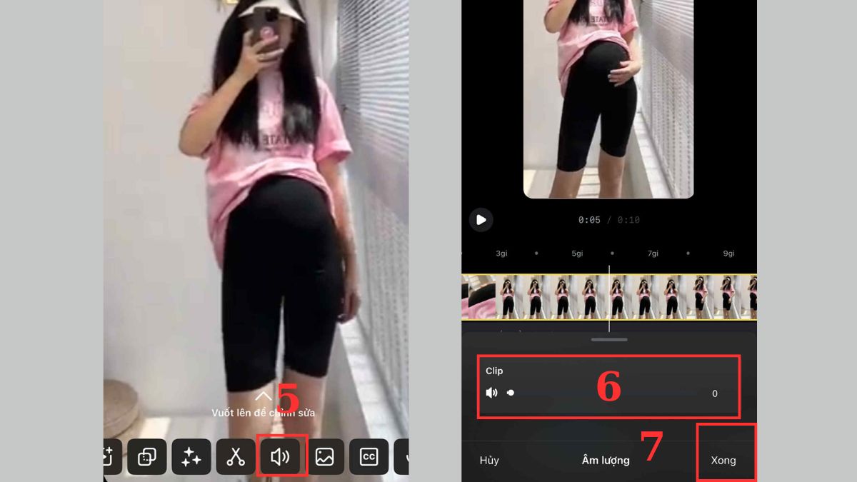 Cách chèn nhạc vào Instagram Reels từ nguồn nhạc khác bước 5, 6, 7