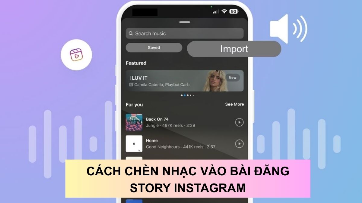 Cách chèn nhạc vào bài đăng, Story Instagram không bị mờ