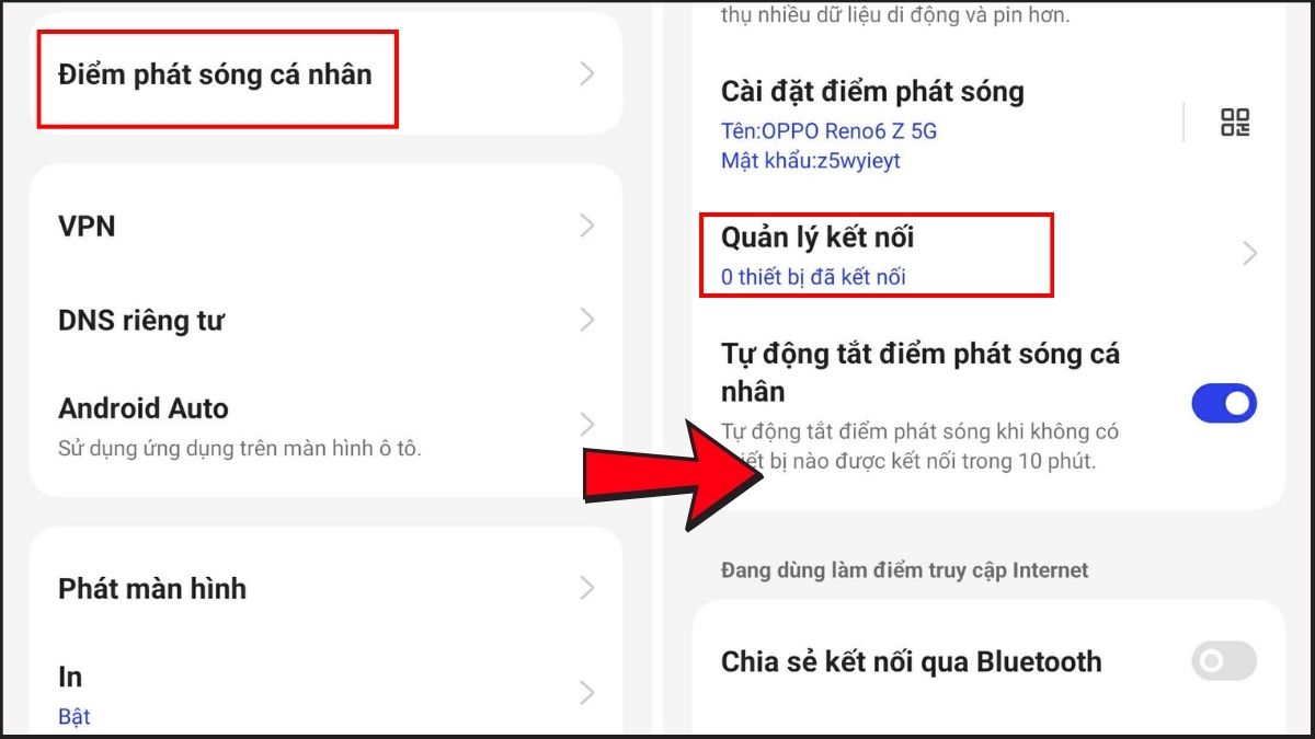 Cách chia sẻ 4G trên OPPO - Quản lý thiết bị và dung lượng bước 2
