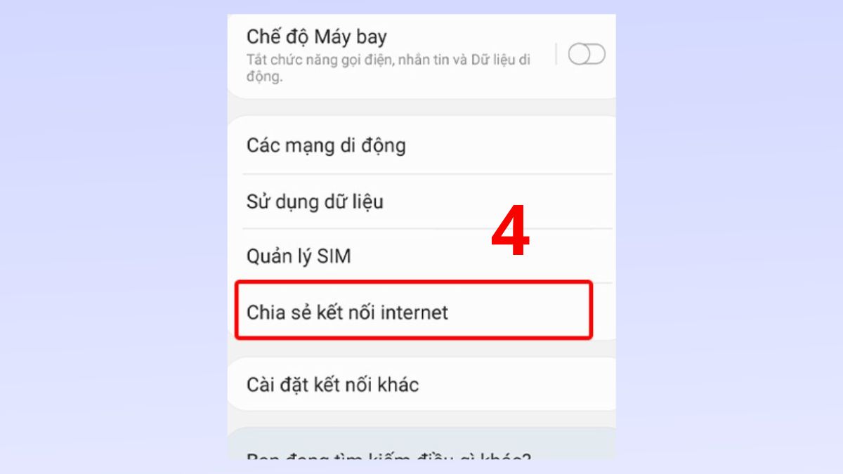 Cách chia sẻ 5G trên Samsung qua cổng Ethernet bước 3, 4