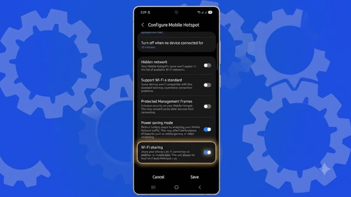 Cách chia sẻ 5G trên Samsung - Bật Wifi Sharing