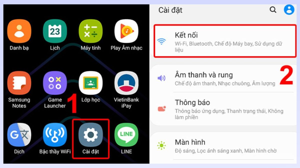 Cách chia sẻ 5G trên Samsung qua Điểm truy cập di động bước 1