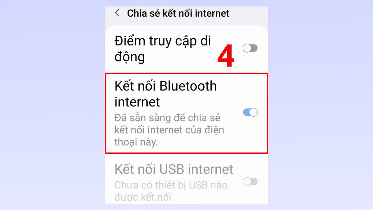 Cách chia sẻ 5G trên Samsung qua Bluetooth Tethering bước 4