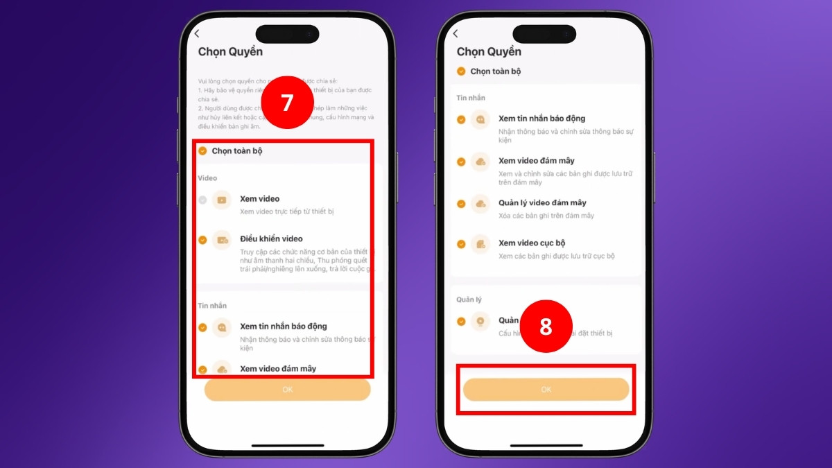 Cách chia sẻ camera imou cho người khác - Phân quyền cho tài khoản khác bước 3