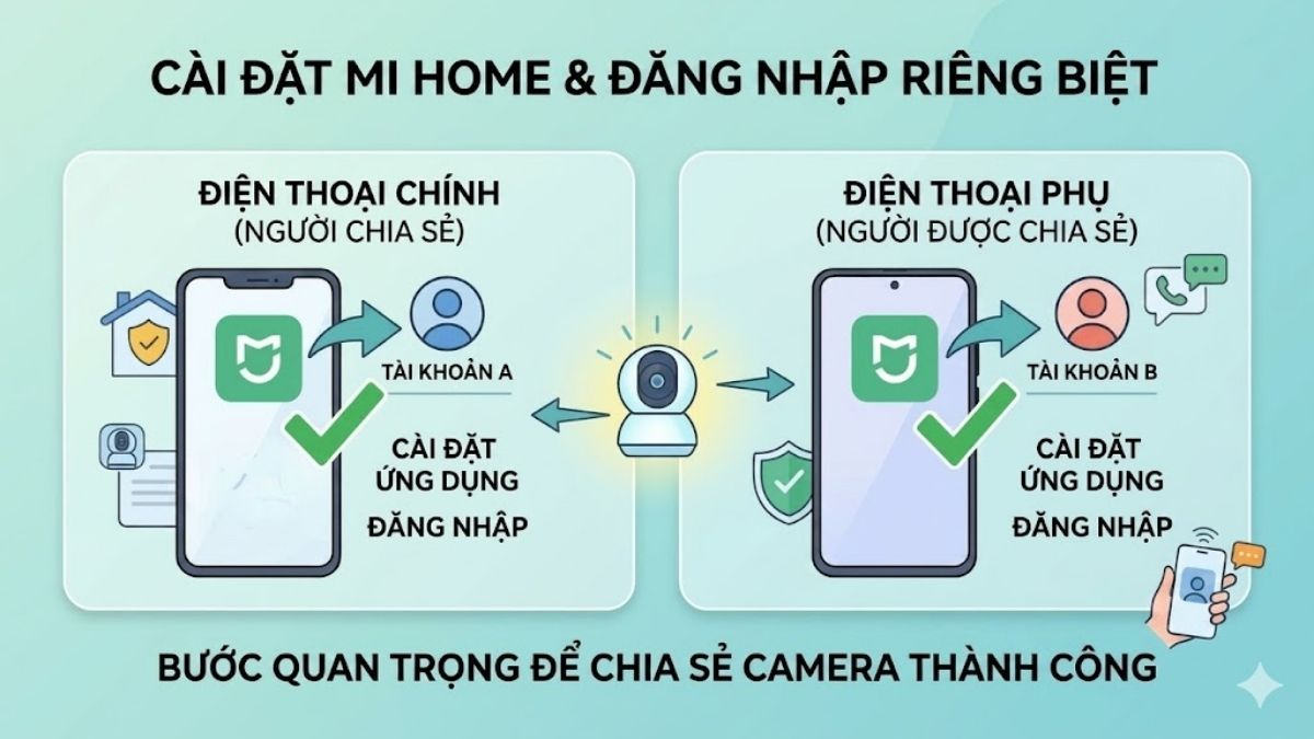 Chuẩn bị trước khi áp dụng cách chia sẻ camera Xiaomi cho điện thoại khác - Cài đặt ứng dụng Mi Home
