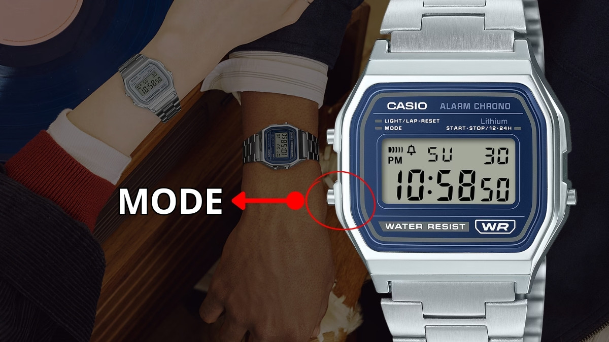 Cách chỉnh đồng hồ Casio 3 nút - Tìm hiểu nút Mode