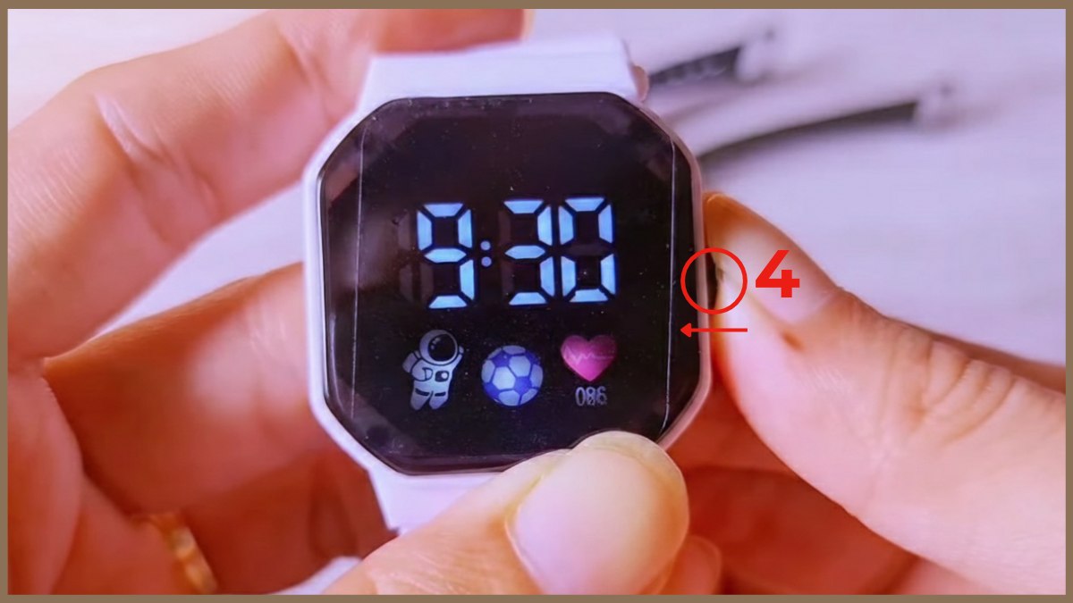 Cách chỉnh đồng hồ đeo tay 1 nút thông minh bước 4