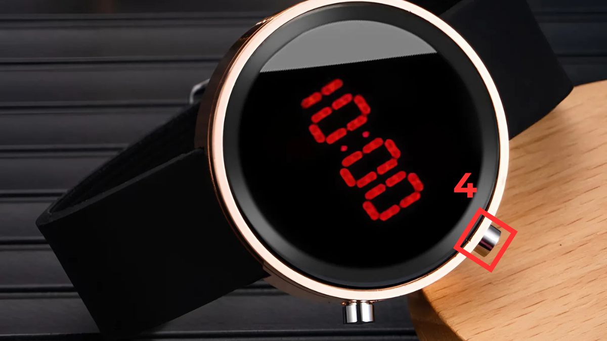 Cách chỉnh đồng hồ LED đeo tay 2 nút bước 4