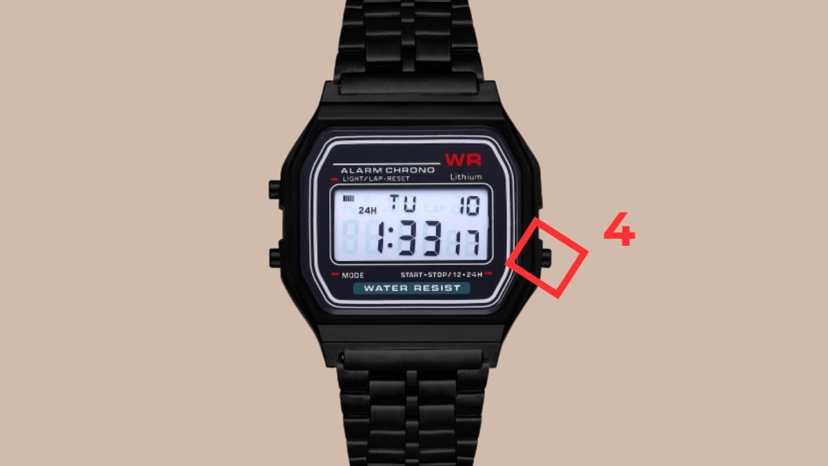 Cách chỉnh đồng hồ LED đeo tay 3 nút bước 4
