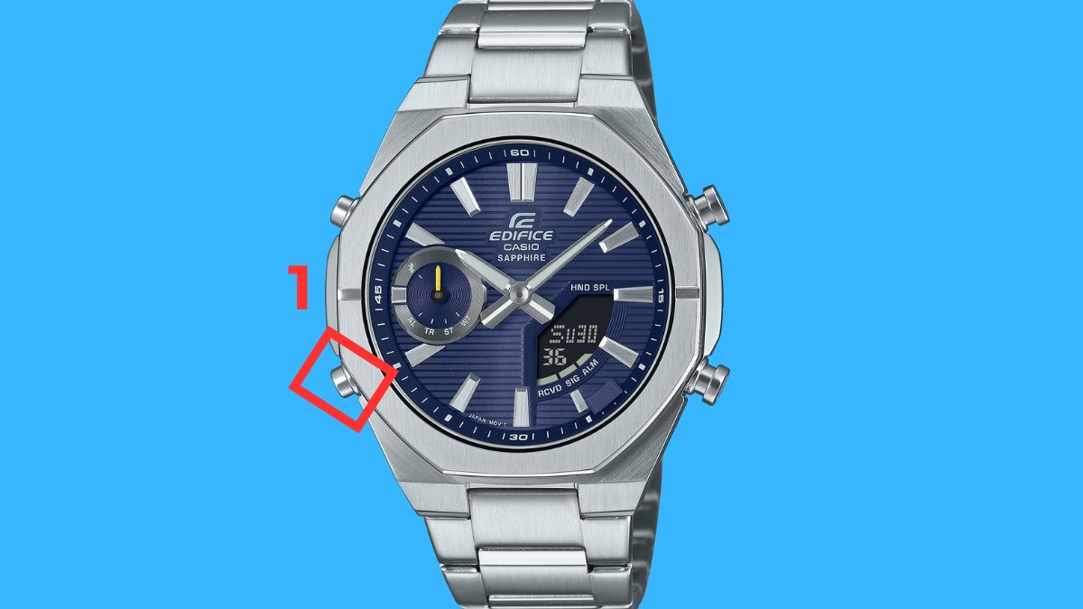 Cách chỉnh đồng hồ LED đeo tay 4 nút bước 1