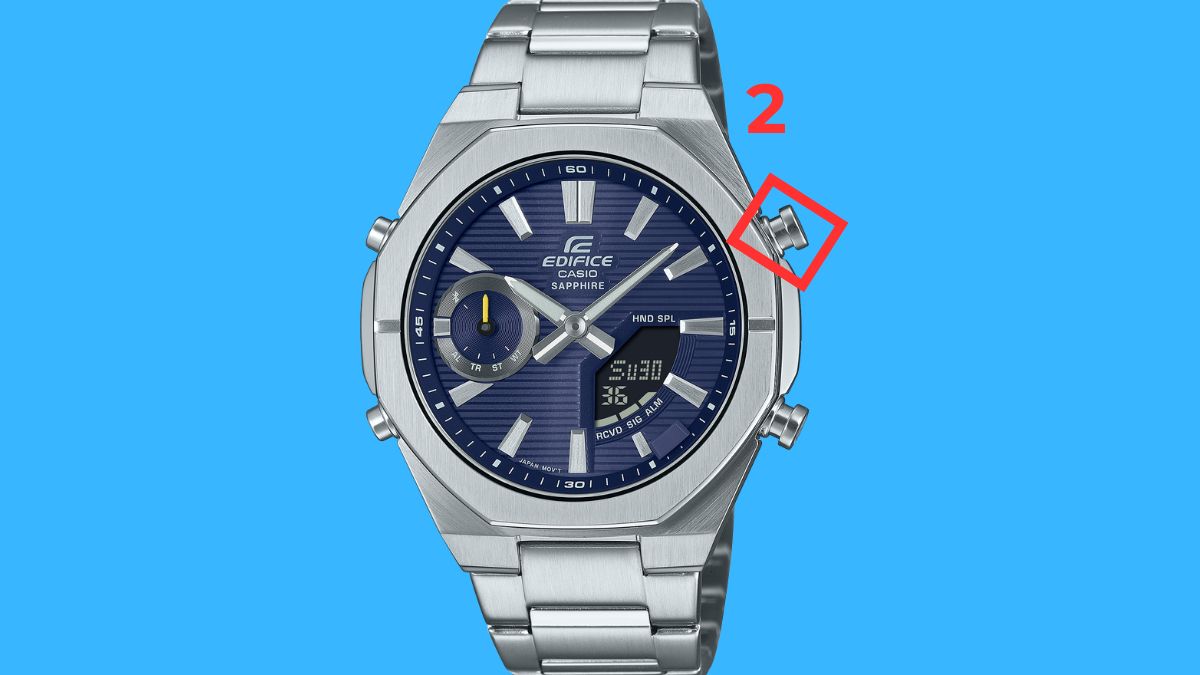 Cách chỉnh đồng hồ LED đeo tay 4 nút bước 2