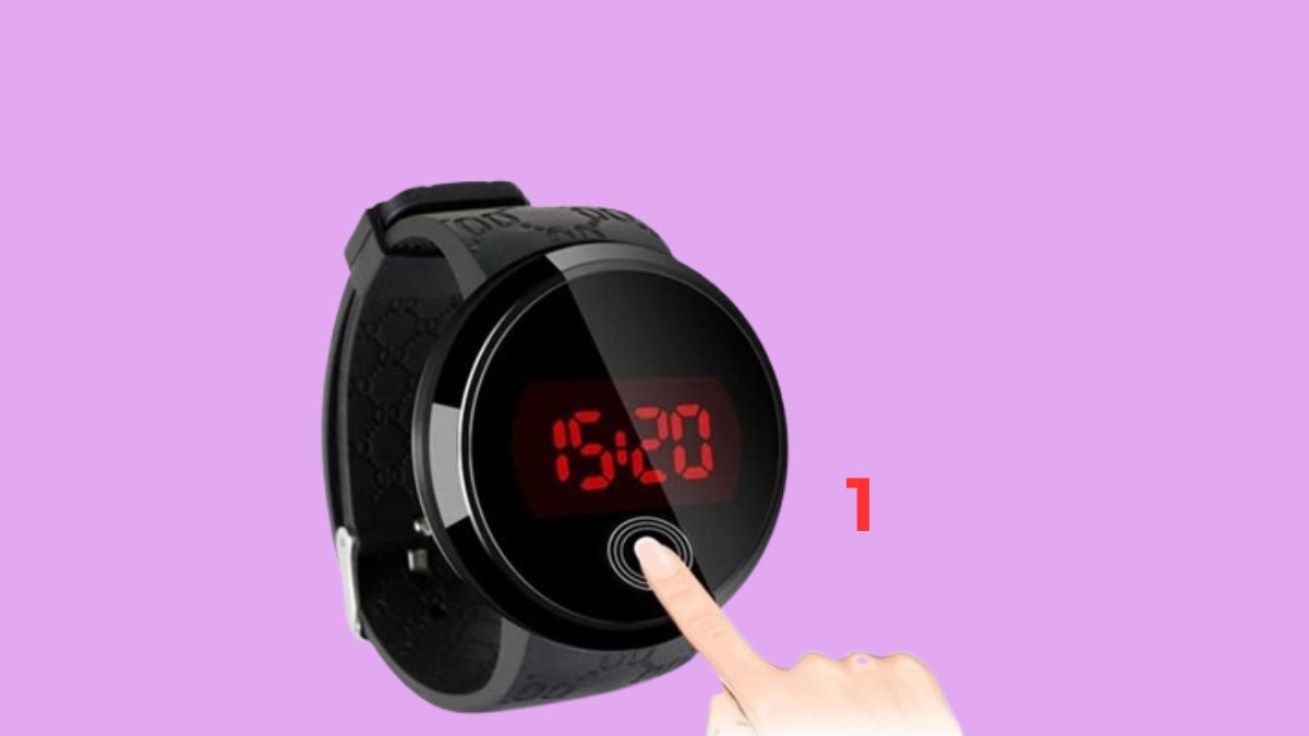 Cách chỉnh đồng hồ LED đeo tay cảm ứng bước 1
