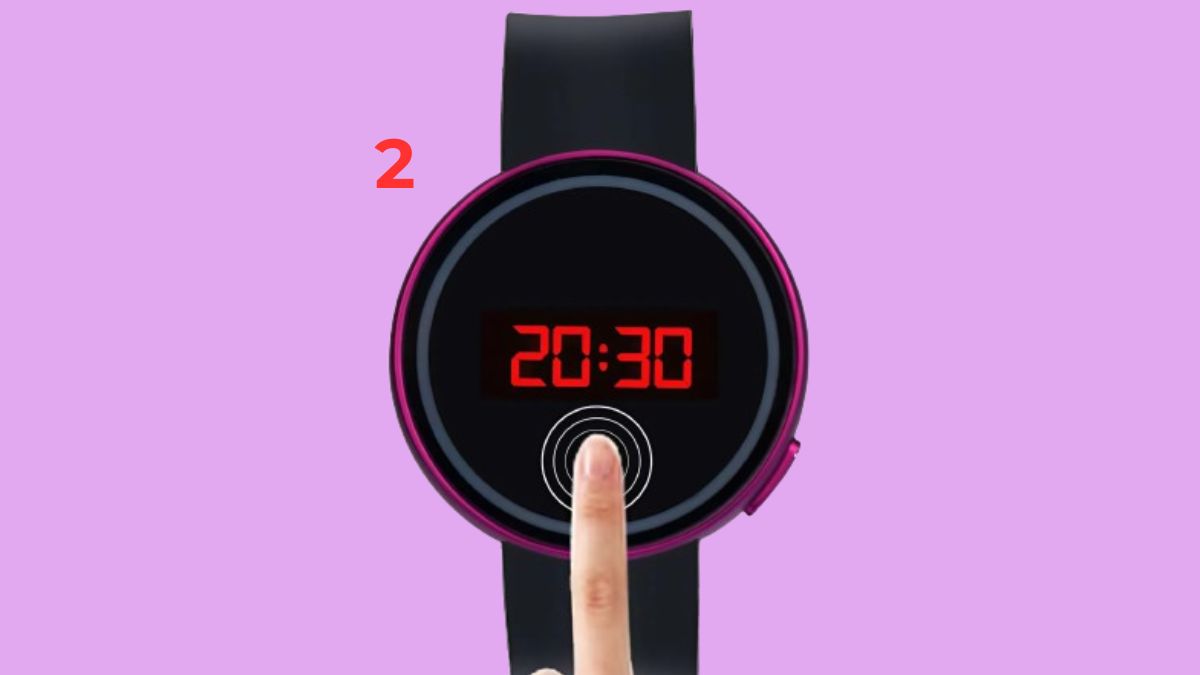 Cách chỉnh đồng hồ LED đeo tay cảm ứng bước 2