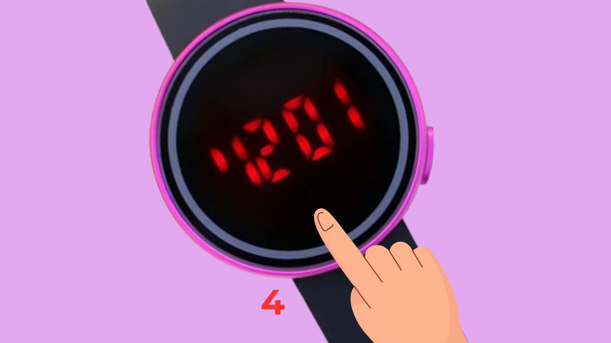 Cách chỉnh đồng hồ LED đeo tay cảm ứng bước 4