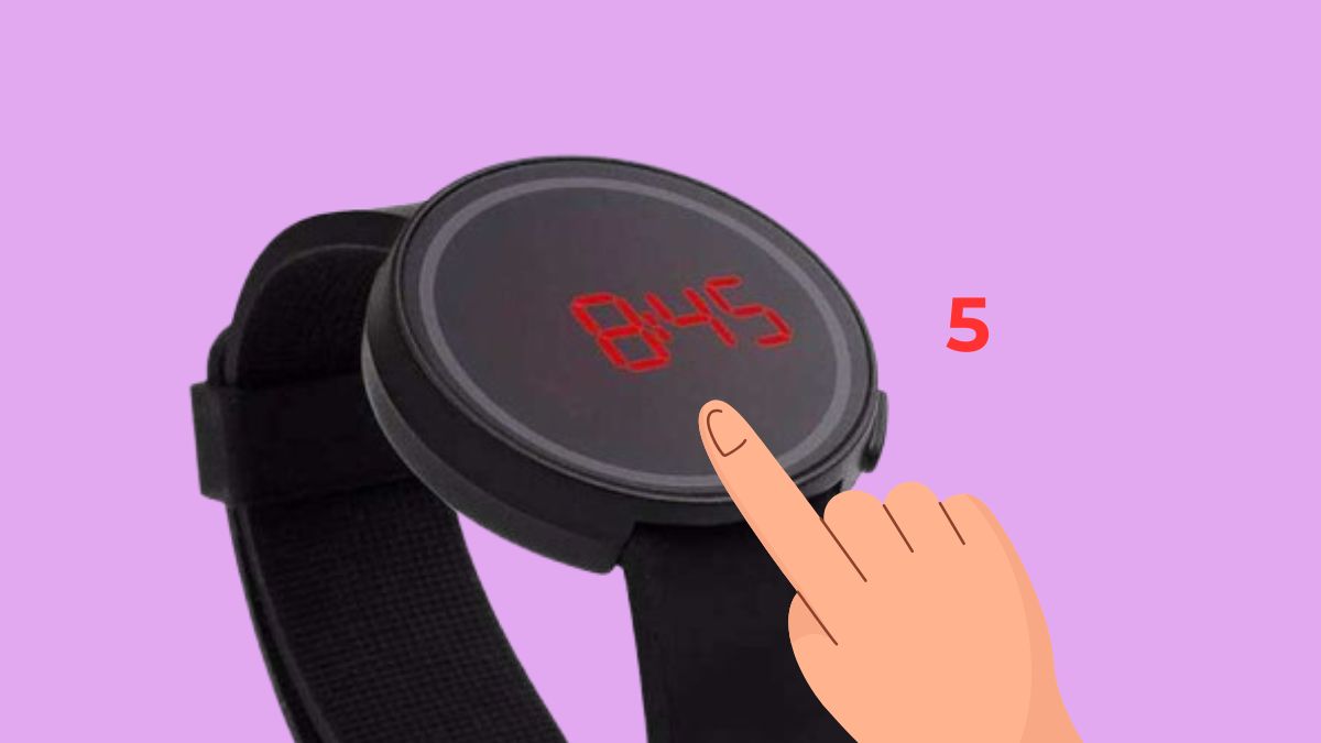 Cách chỉnh đồng hồ LED đeo tay cảm ứng bước 5