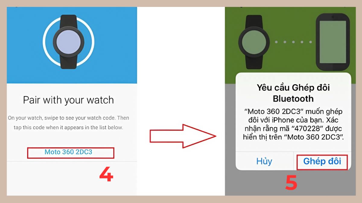 Cách chỉnh đồng hồ LED đeo tay và đồng bộ trên điện thoại bước 4