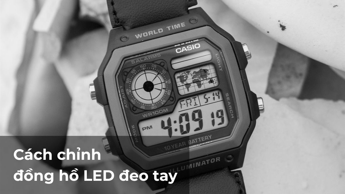 Cách chỉnh đồng hồ LED đeo tay cực dễ chỉ trong 1 phút