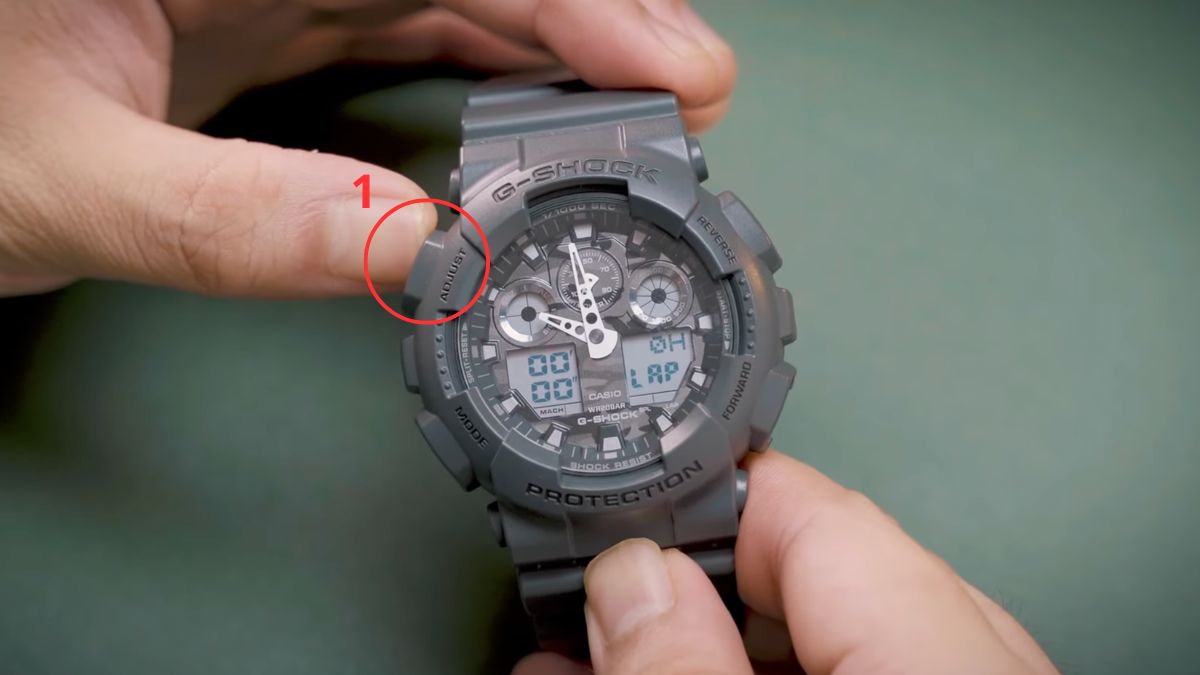 Cách chỉnh giờ đồng hồ Casio 4 nút bước 1