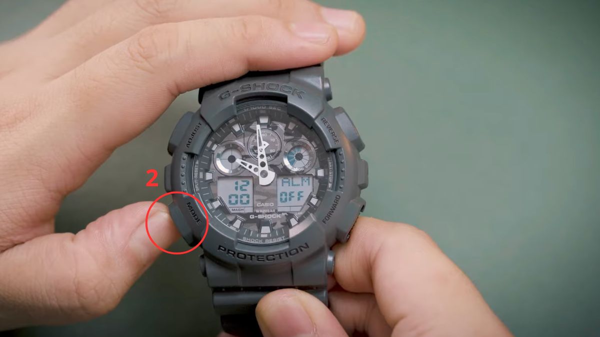 Cách chỉnh giờ đồng hồ Casio 4 nút bước 2