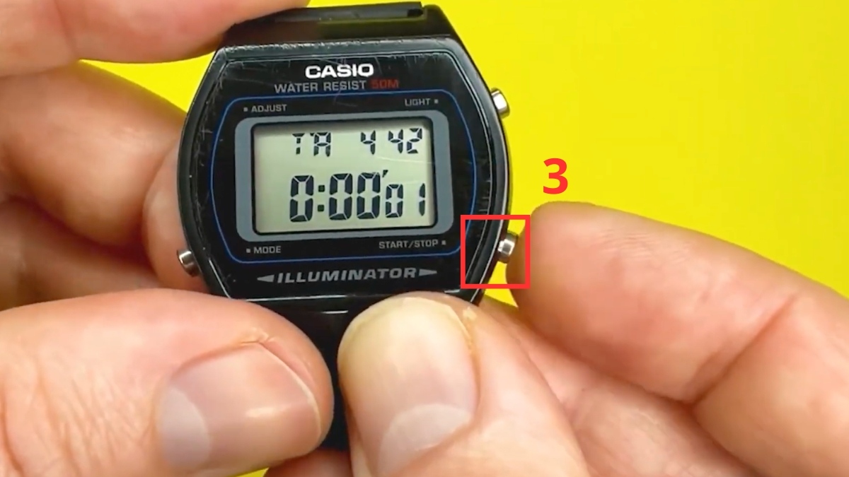 Cách chỉnh ngày trên đồng hồ đeo tay - Cài đặt giờ đếm ngược bước 3