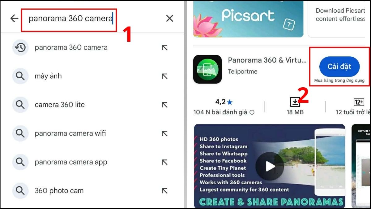 Cách chụp 0.5 trên OPPO qua Panorama 360 Camera bước 1