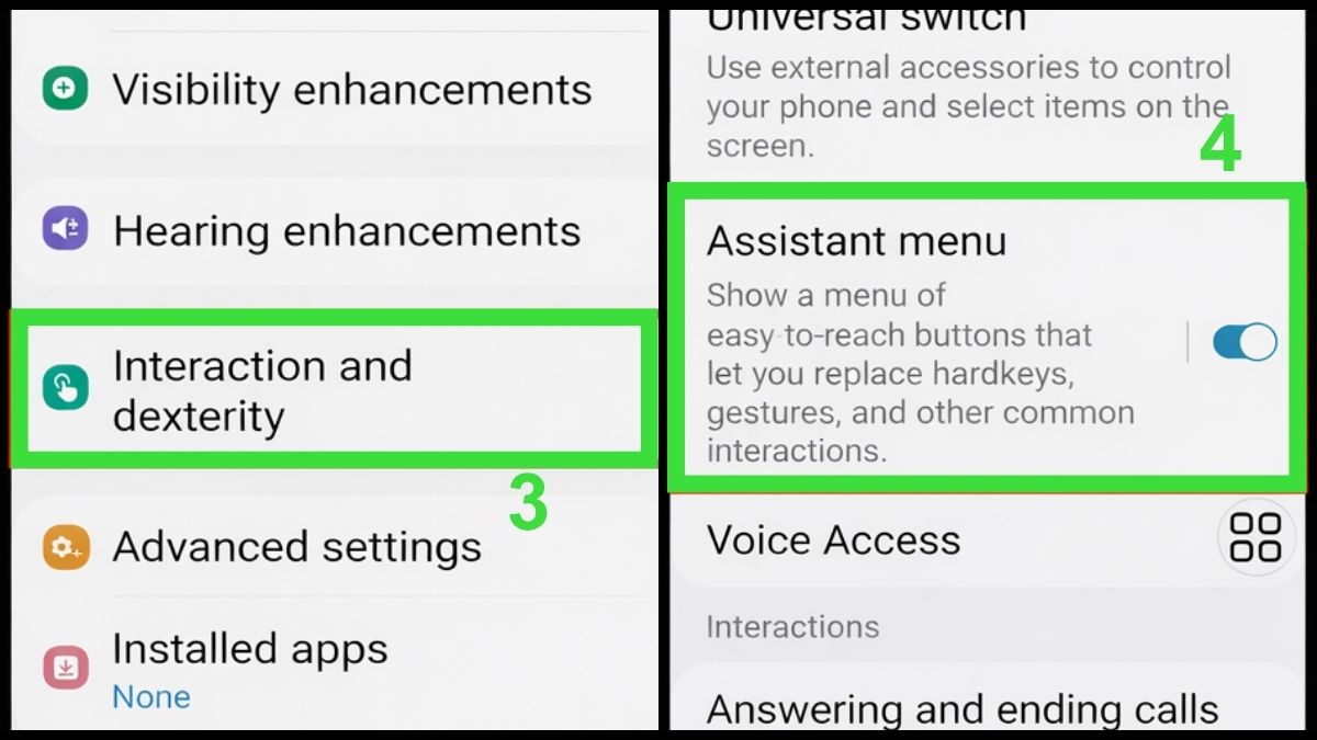 Cách chụp màn hình điện thoại Samsung bằng Menu hỗ trợ bước 2